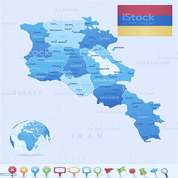 Map Of Armenia States Cities Flag And Icons Stock Illustration - Download  Image Now - Armenia - Country, Armenian Flag, Azerbaijan - iStock